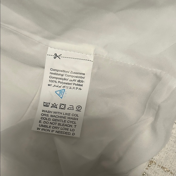 Women's White Plaid Jacket - Picture 4 of 4